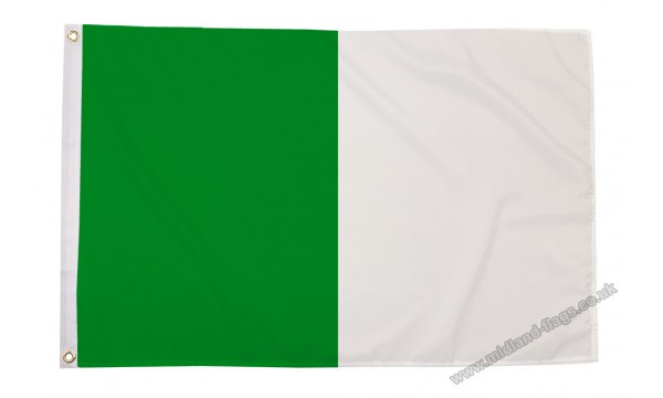 Green and White Irish County Flag